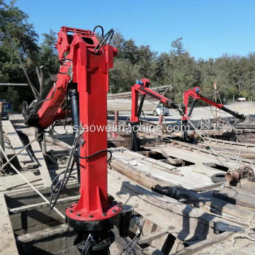 Carretilla elevadora coche barco barco barco marino grúa montada para grúa pequeña pluma de elevación de tierra de trabajo de aire